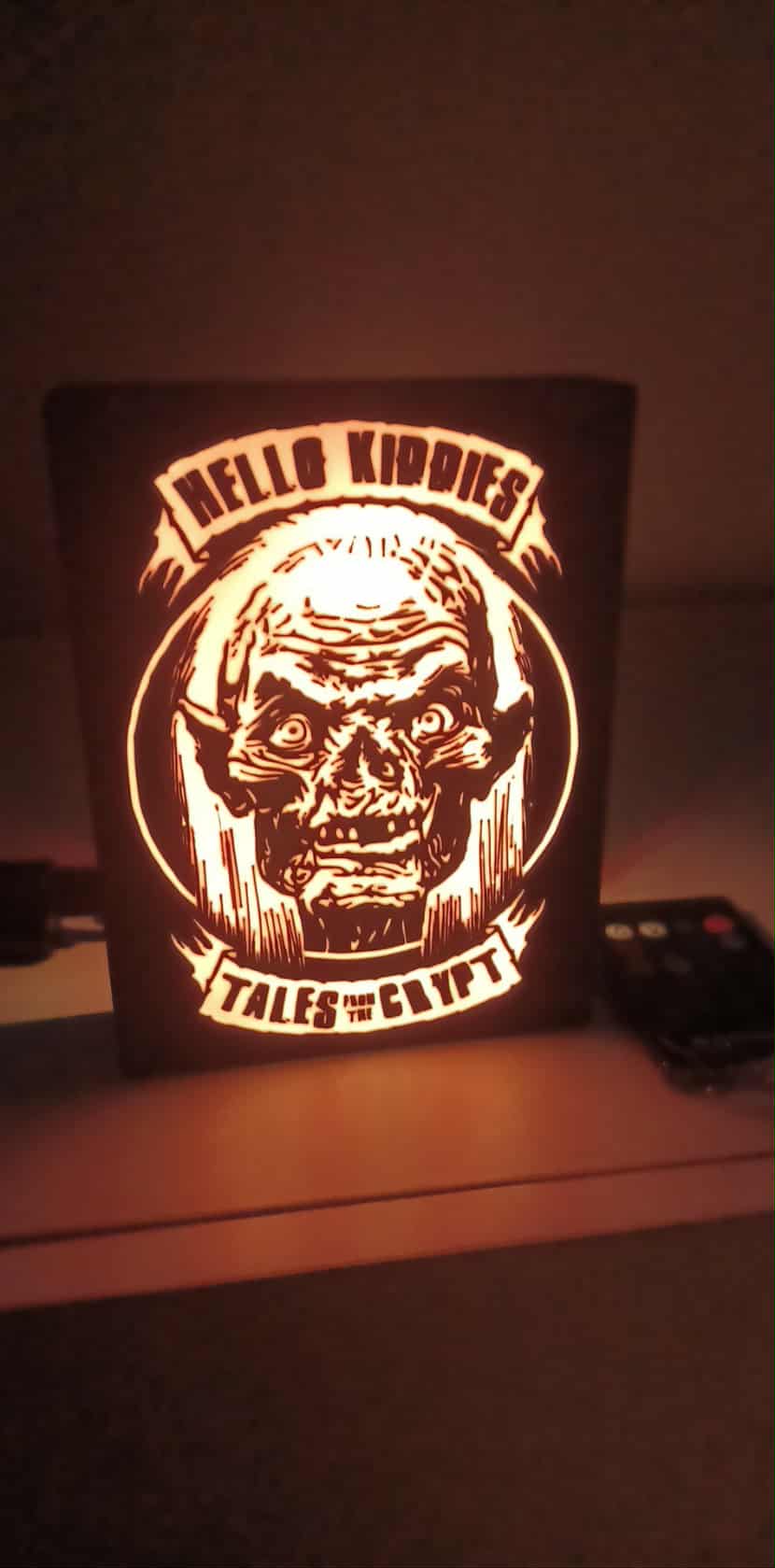 Tales From The Crypt LED light box – custom 3D printed – Lit Layer Creations